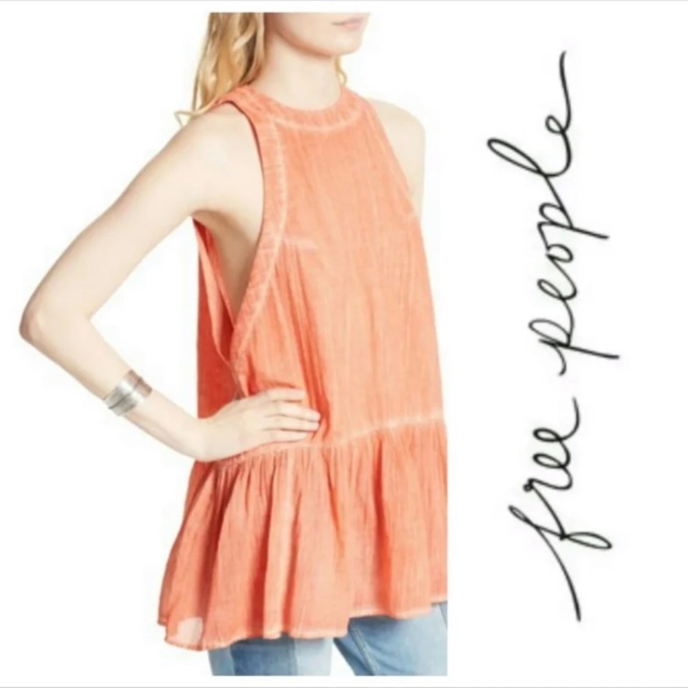 Free People Coral Halter Neck Top XS